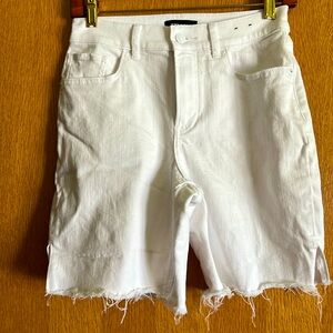 Express Bermuda High Rise White Jean Shorts Size 0